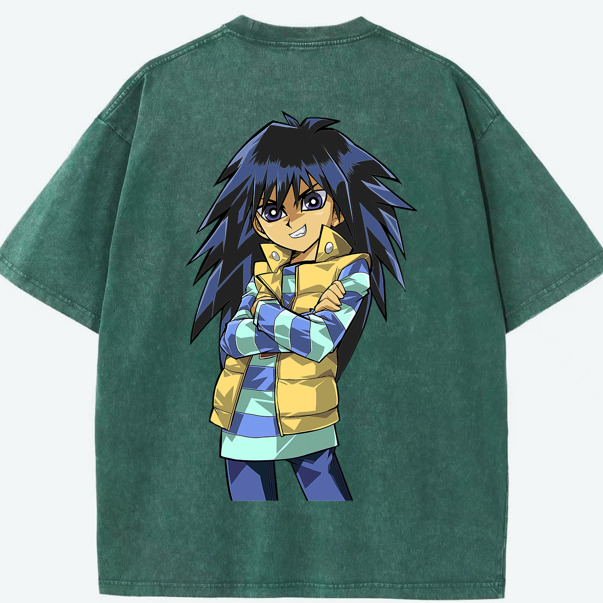 （画像用） 遊☆戯☆王 Yu-Gi-Oh! 綿100% ヴィンテージ風 半袖Tシャツ（背面プリント）